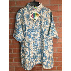 Vintage Surf Gear Men's Button-Up Shirt L Pocket Short Sleeve Dead Stock